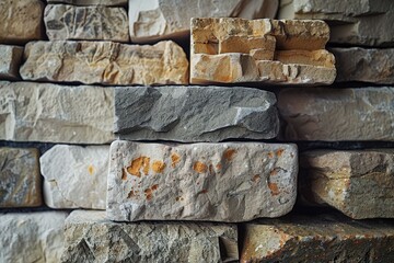 A background of weathered stones with a yellowish tint