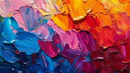 Vibrant Painting With Paintbrushes