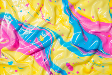 Abstract colorful paint swirls pattern - obrazy, fototapety, plakaty