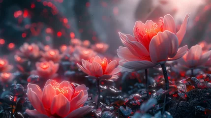 Fotobehang Biomechanical flowers blooming with serenity  © Tanveer Shah