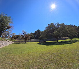 Zona Arqueologica Chinkultic,Chincultic pyramids,archeological ruin site in the state of Chiapas, Mexico near Laguna Montebello