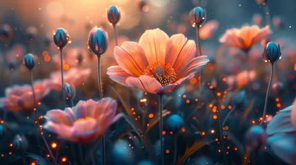 Fotobehang Biomechanical flowers blooming with serenity  © Tanveer Shah