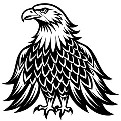 eagle silhouette vector illustration svg file

