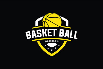 Basketball logo vector graphic for any business especially for sport team, club, community.