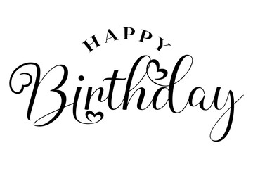Fototapeta na wymiar Happy Birthday typography lettering vector illustration.