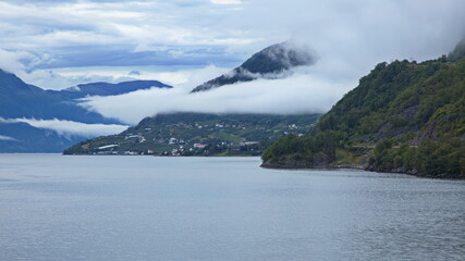 View of Hardangerfjord in Norway, Europe
