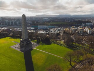Wellington Monument in Dublin, Ireland by Drone