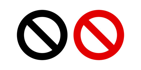 Cancel icon. Restricted sign. for mobile concept and web design. vector illustration
