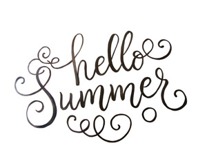 Hello summer greeting design