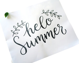 Hello summer greeting design
