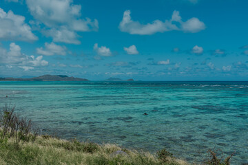 Waimanalo Bay, Honolulu Oahu Hawaii.