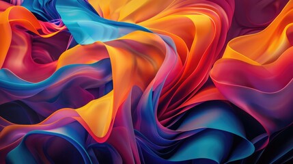A mesmerizing abstract composition of vibrant colors and dynamic shapes, evoking a sense of wonder and creativity.
