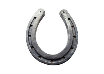 iron horseshoe as a symbol of good luck on isolation
