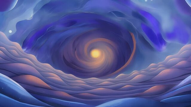 An otherworldly vortex twisting and expanding at breakneck speed.