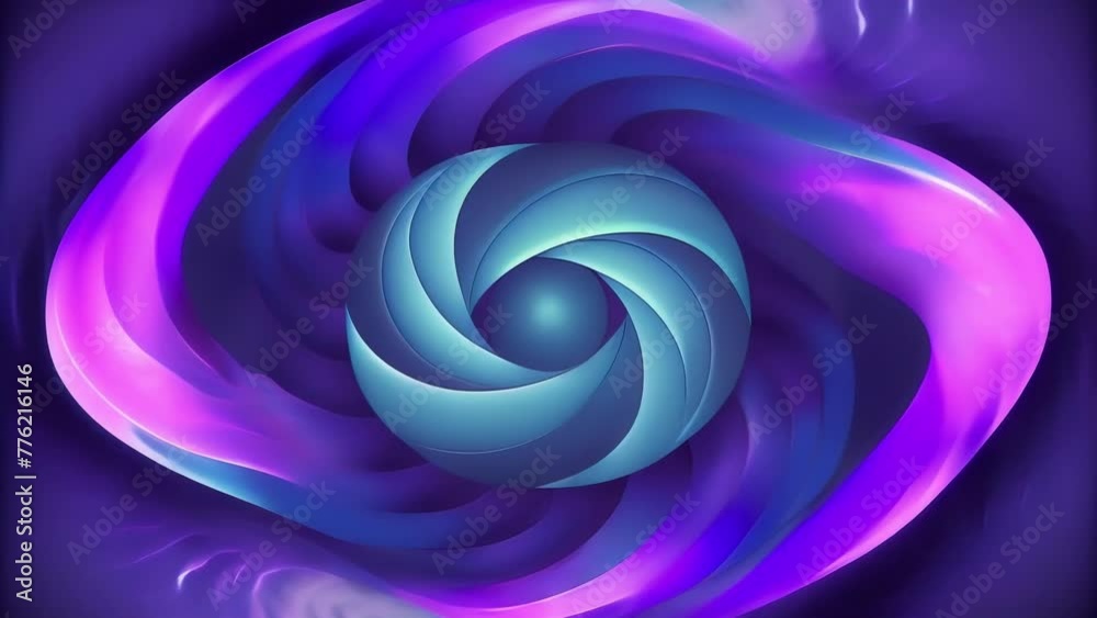 Poster Abstract waves intertwining in a hypnotizing rhythm.