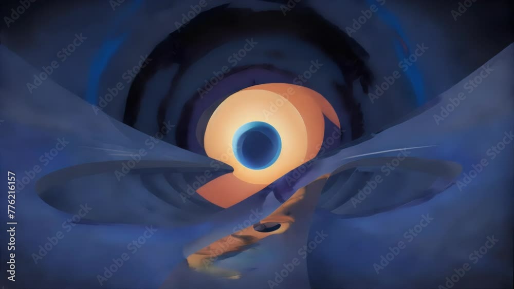 Poster An abstract representation of a wormhole bridging the gap between parallel dimensions and opening up possibilities for exploration.