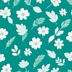 Beautifull colored floral pattern on plaid background