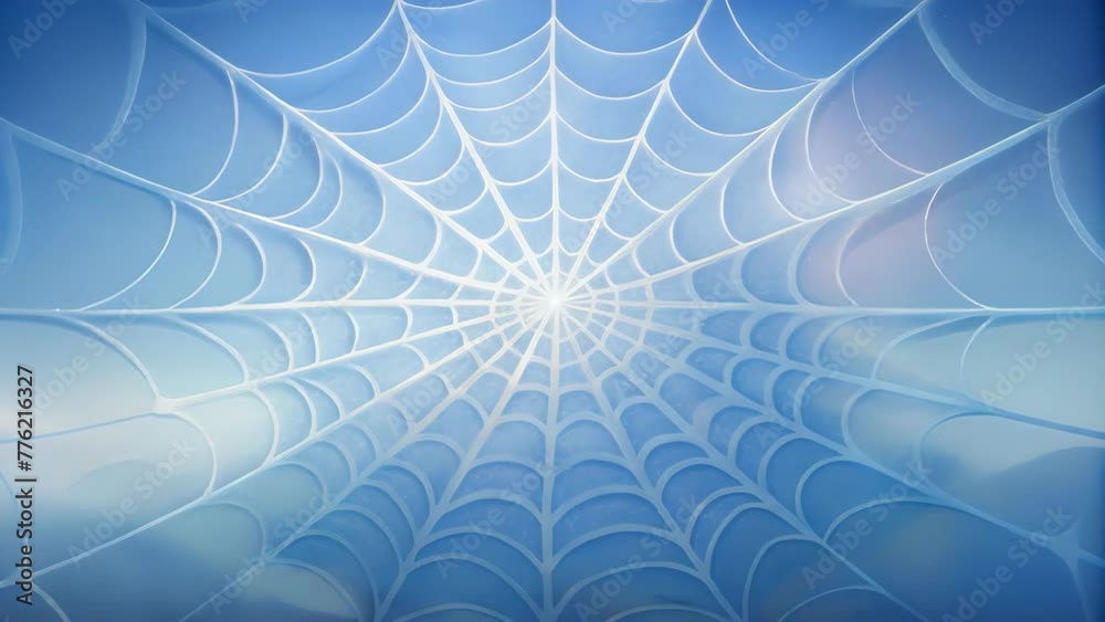 Poster Soft and delicate like a frostcovered spiderweb the intricate fractal patterns glimmer in the winter sunlight.