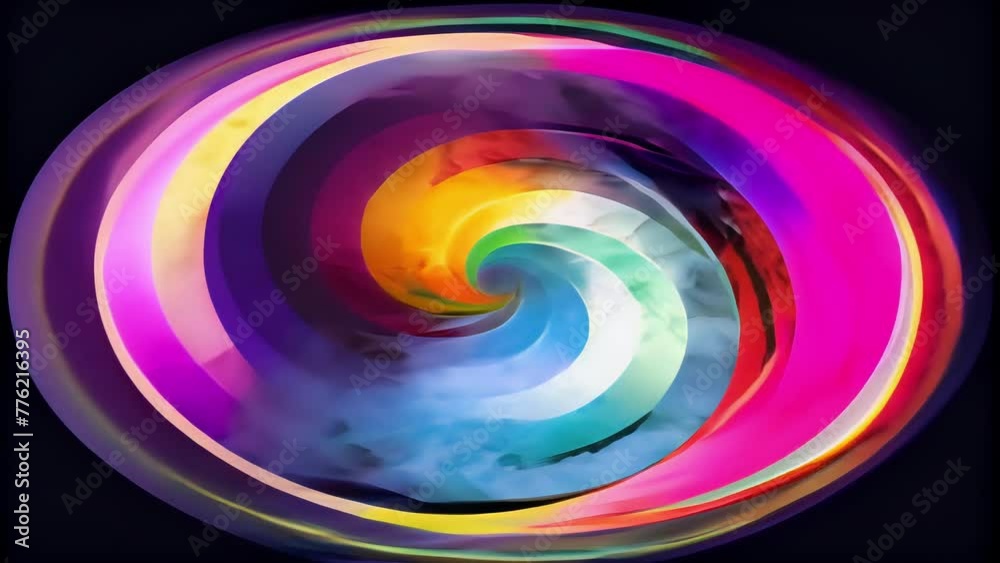 Poster radiant layers of swirling spectral spirals a feast for the eyes in every shade of the rainbow.