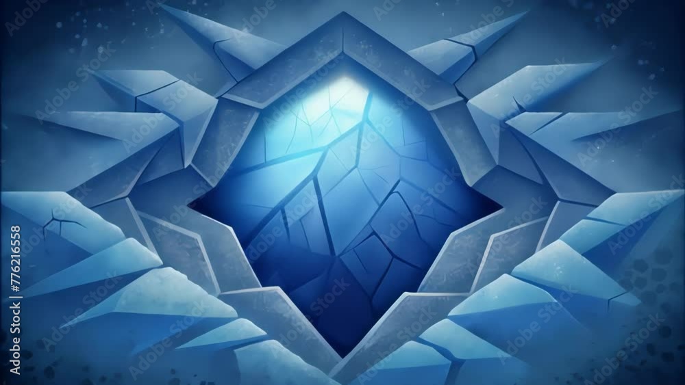 Poster The frozen fractures create a layered effect like a window into the hidden depths beneath the surface.