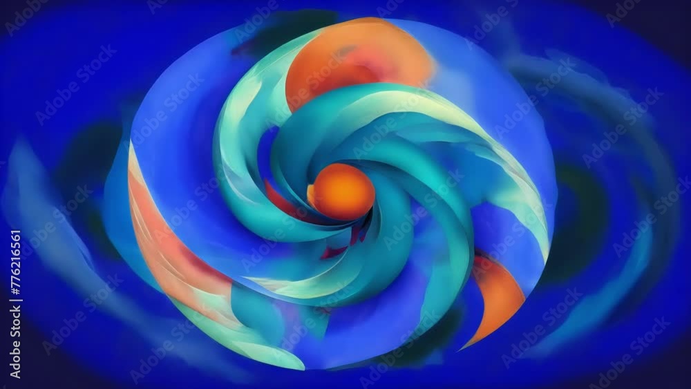 Poster A swirl of organic and geometric shapes merging together in a symphony of structured chaos.