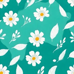 Leaves Pattern Endless Background Seamless design