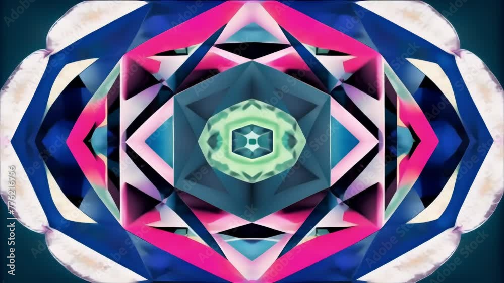 Poster A study of geometric repetition and symmetry captured within the abstract world of geode geometry.