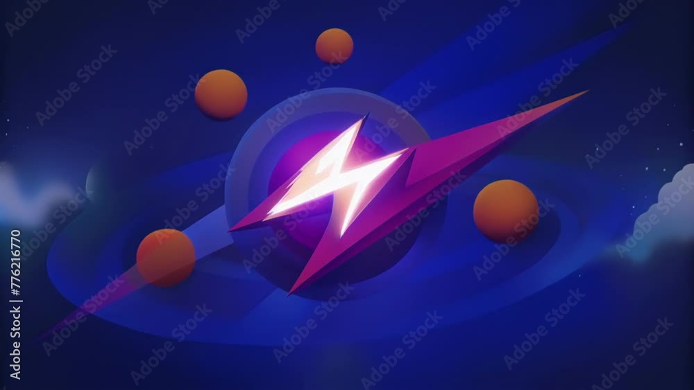 Poster A dynamic and constantly shifting composition of shapes and colors capturing the kinetic energy and movement of a sonic boom.