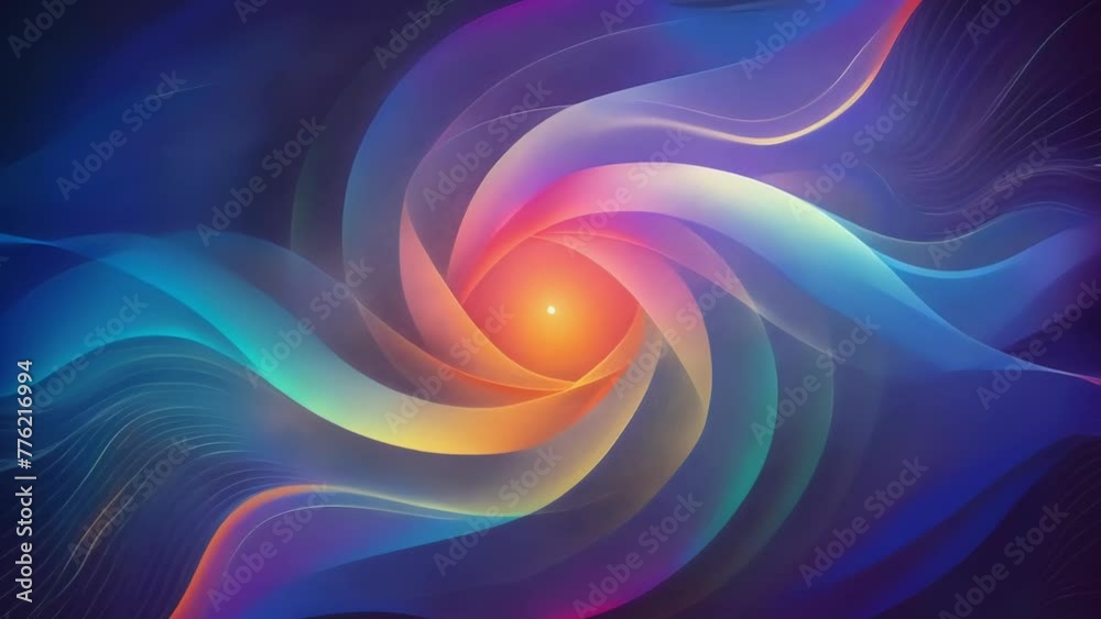 Poster An abstract canvas of lines and curves where each stroke shifts and glimmers with a unique spectral energy.