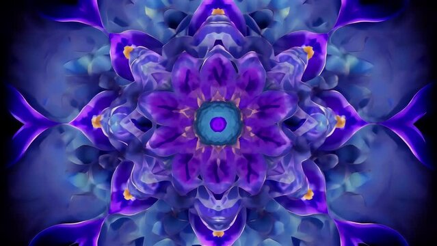 A kaleidoscope of fractal patterns formed from the chaos and indeterminacy of quantum superposition.