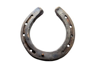 iron horseshoe as a symbol of good luck on isolation