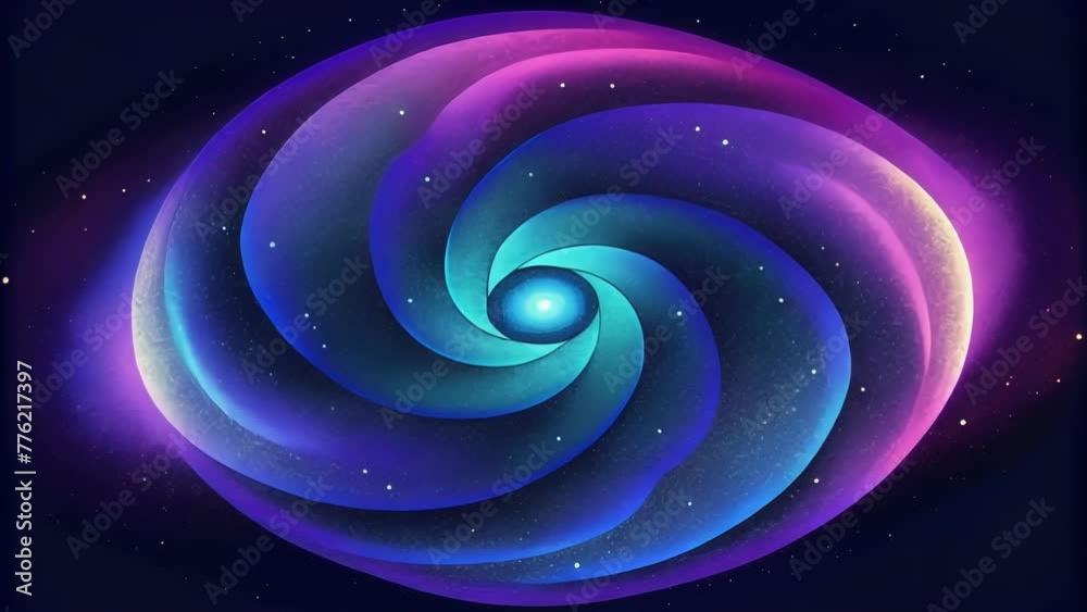 Aufkleber A futuristic display of sharpedged  swirls reminiscent of a digital galaxy.