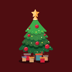 christmas tree with gifts