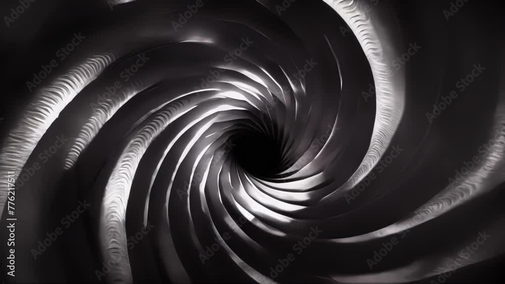 Aufkleber A mesmerizing swirl of black and white lines creating a seemingly infinite vortex.