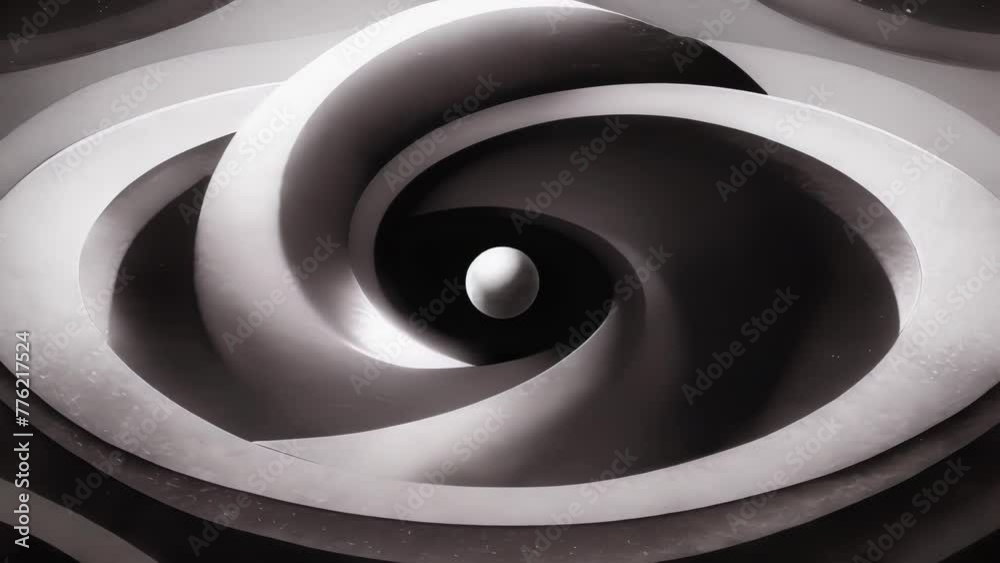 Aufkleber A simple black and white image that seems to twist and bend drawing the viewer into its depths.