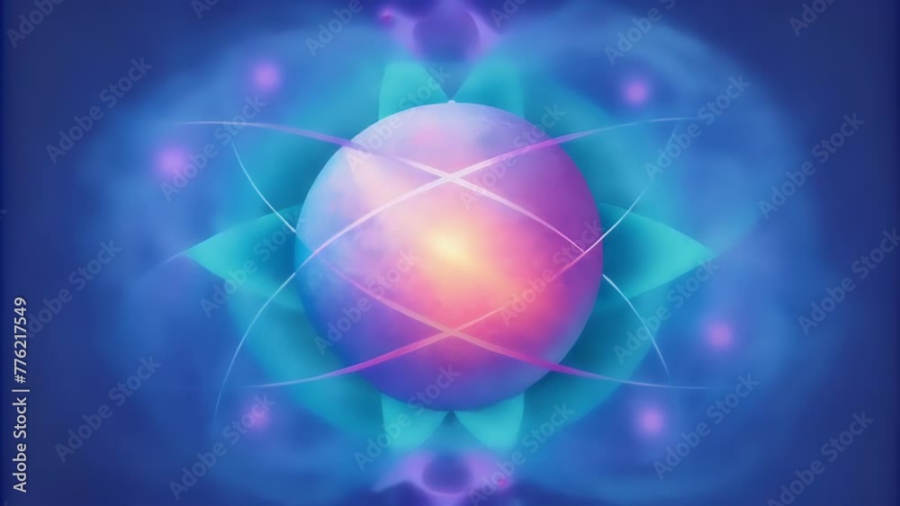 Aufkleber Soft blurred lines intersecting and overlapping to create an abstract representation of energy fields.