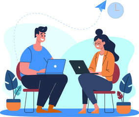 business people working together
