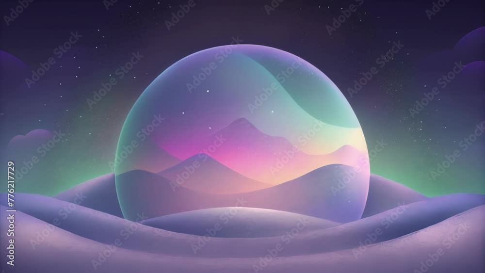 Poster a shimmering illusion of holographic haze creating a sense of wonder and mystery.