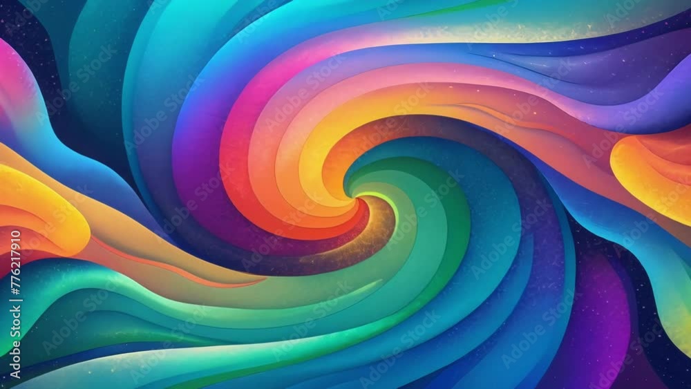Aufkleber A hypnotizing display of evershifting colors like an endless sea of chromatic waves twisting and turning.