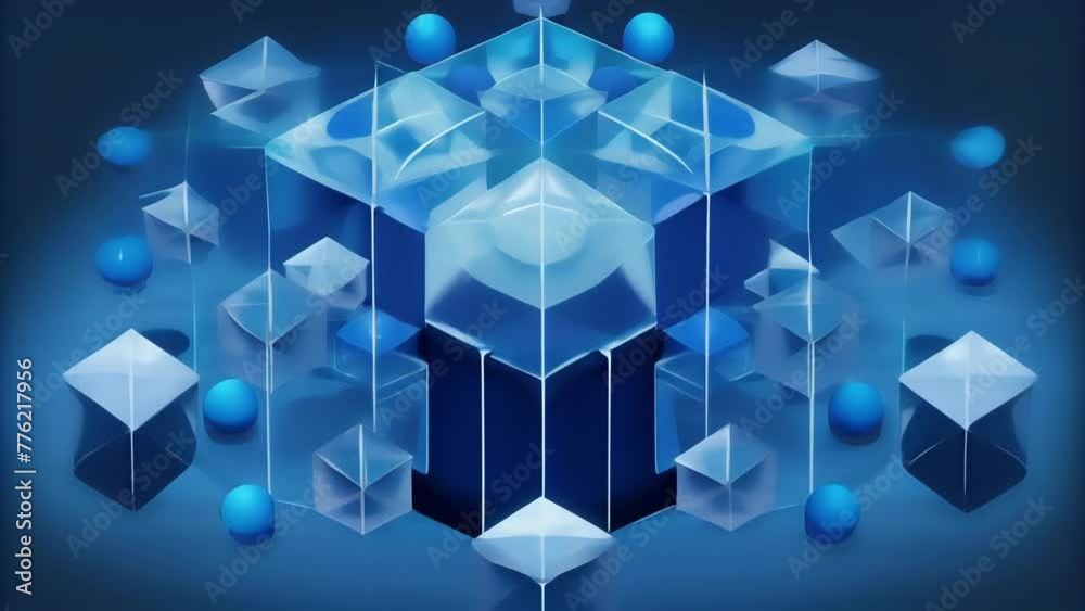 Poster Orderly and precise formations of geometric shapes like a celestial blueprint.
