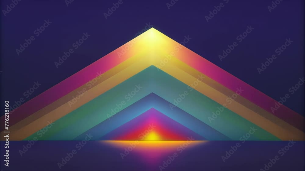 Poster A minimalist interpretation of the spectral spectrum with clean sleek lines and bold primary colors creating a striking and modern visual