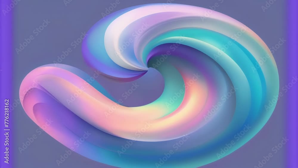 Aufkleber A fluid dynamic scene of soft swirling forms and shifting iridescent colors evoking the constant motion and change of the spectral spectrum.