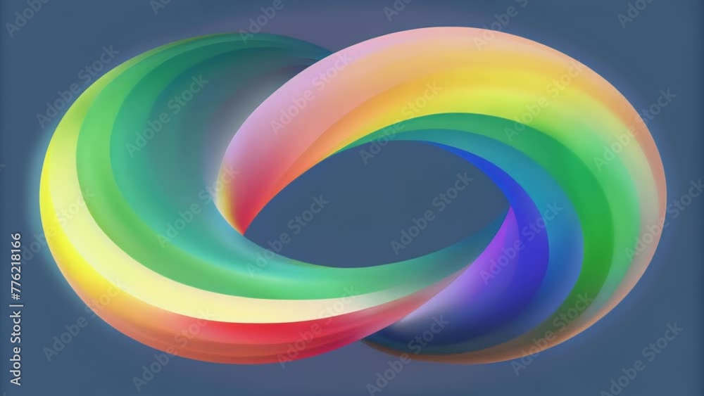 Aufkleber A distorted twisted version of the classic rainbow with warping and bending colors creating a unique and abstract representation of the
