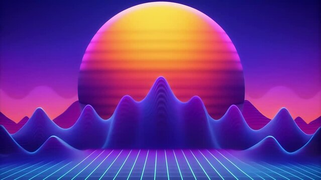 A digital interpretation of waveforms with pixelated blocks and gradients creating a futuristic and technological aesthetic.
