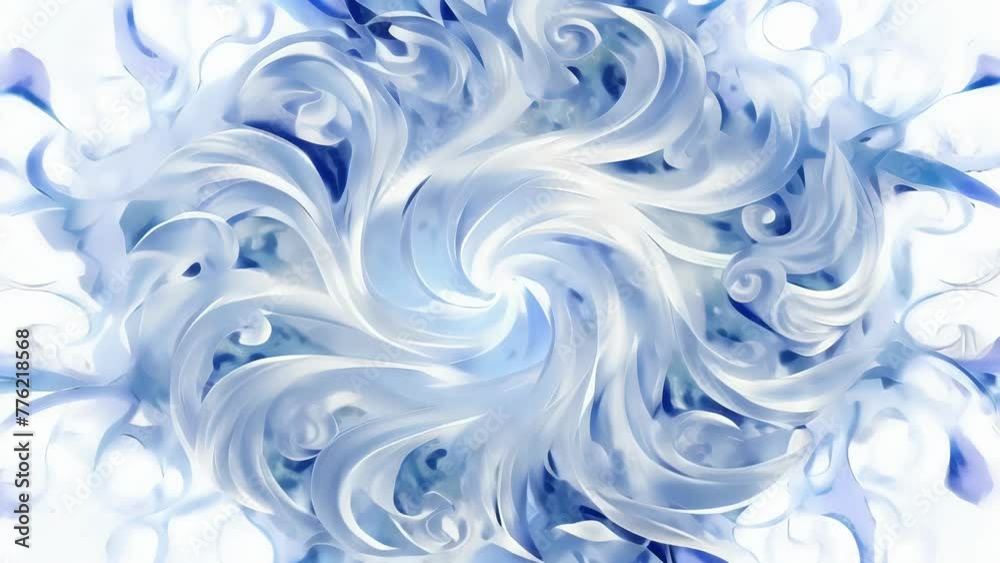 Poster Intricate lacelike swirls in shades of white and silver resembling the delicate patterns of frost on a winter window.