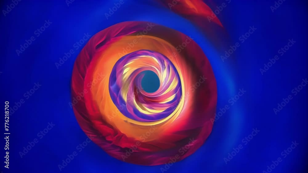 Poster A fusion of vibrant hues and precise lines spiral and twist forming an otherworldly vision in  Vortex.
