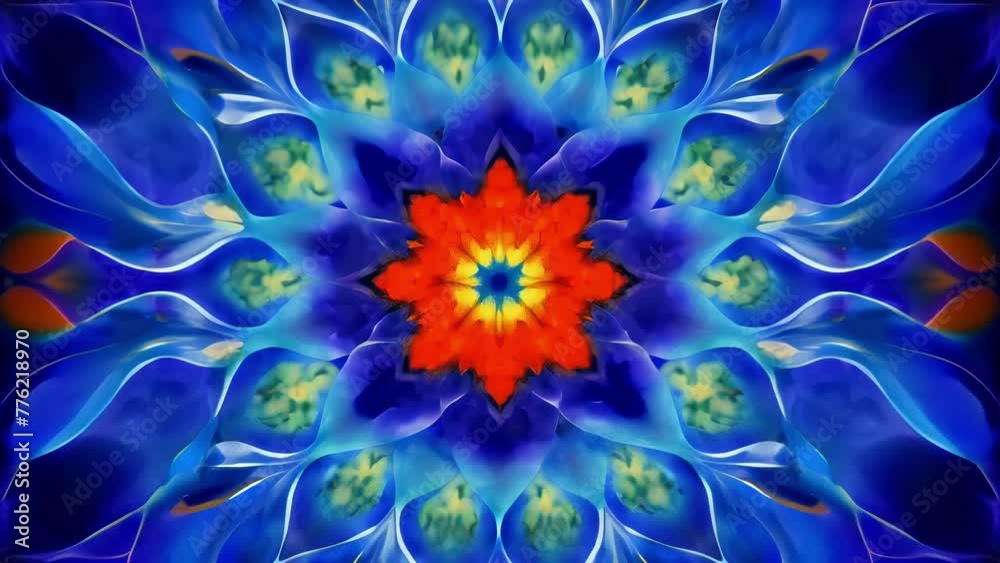 Aufkleber Vibrant threads of energy intersect and diverge forming a kaleidoscopic web of color.
