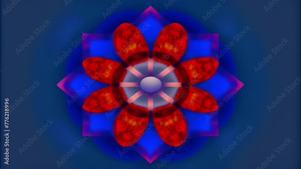 Poster Bold and contrasting lines and shapes intersecting in a circular formation resembling a modern interpretation of a mandala.