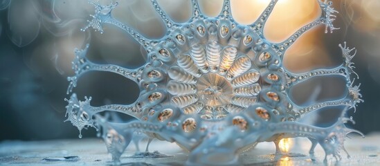 Delicate Splendor of Radiolarian A Tiny Stained Glass Masterpiece in the Oceans Embrace