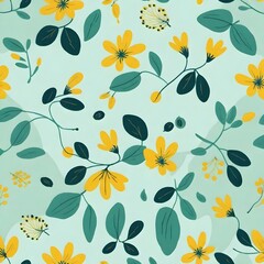 Leaves Pattern Endless Background Seamless design